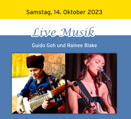 Live Musik, Instrumentenvielfalt trifft emotionalen Gesang mit Guido Goh und Rainee Blake
